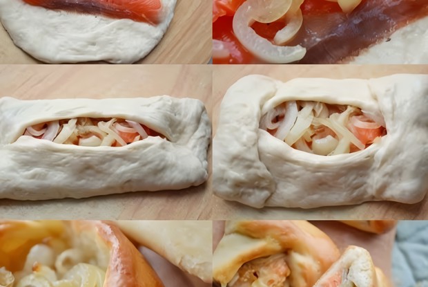 Кулебяка с семгой