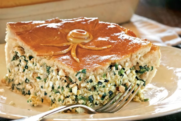 Кулебяка с курицей