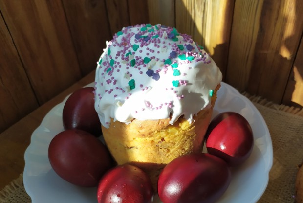 Кулич пасхальный творожный