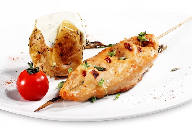 Курица на гриле в средиземноморском чесночном масле