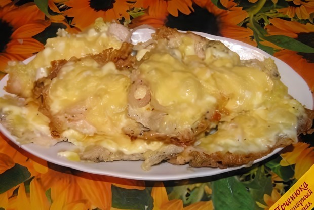 Курица по-французски с помидорами