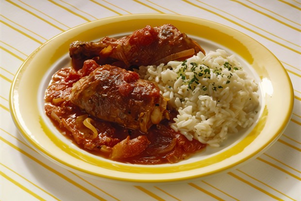 Курица по-охотничьи с рисом