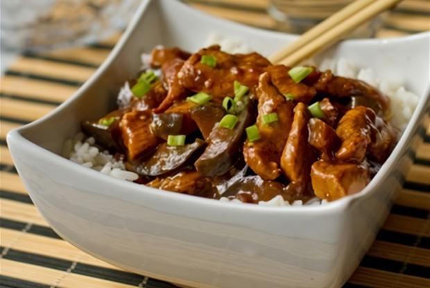 Курица с баклажанами по-китайски