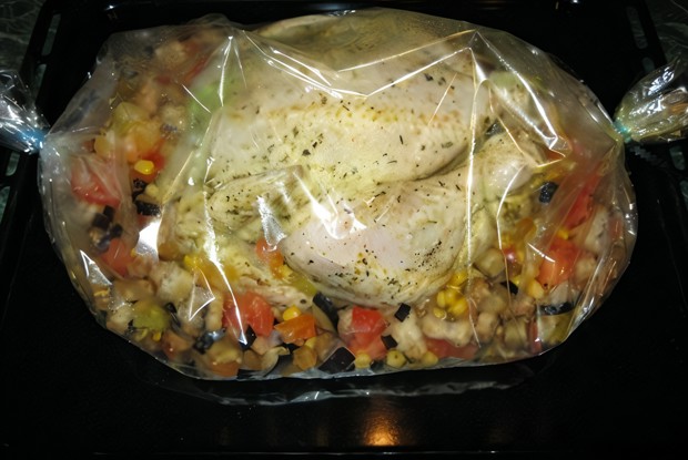 Курица с баклажанами