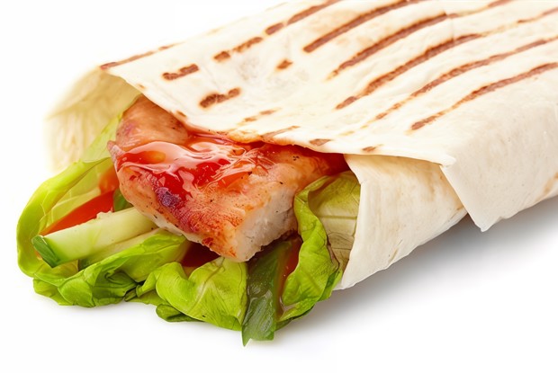 Курица с дзадзики в лаваше