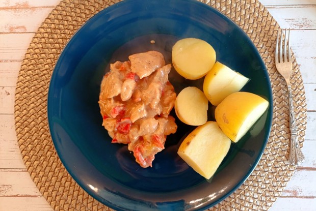 Куриная грудка с болгарским перцем