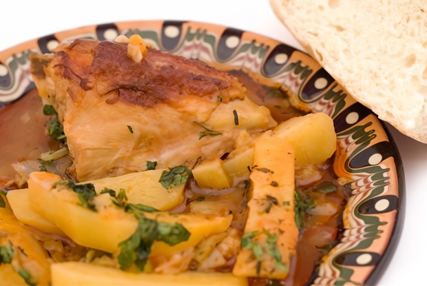 Курица с рислингом и сливками