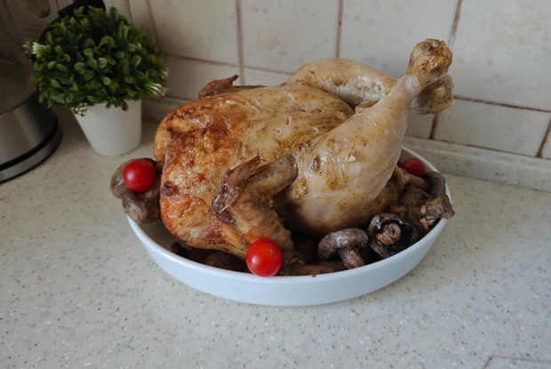 Курица с шампиньонами