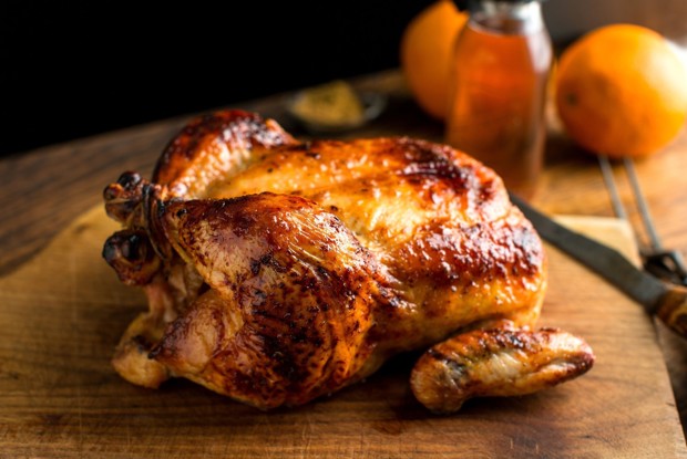 Курица с яблоками в медово-горчичном маринаде