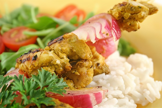 Курица тандури с рисом и кардамоном