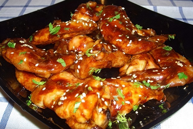 Курица терияки с кунжутом