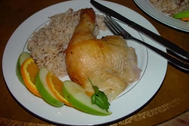 Курица в белом вине с овощами