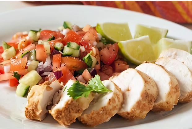 Куриная грудка под имбирно-сметанным соусом