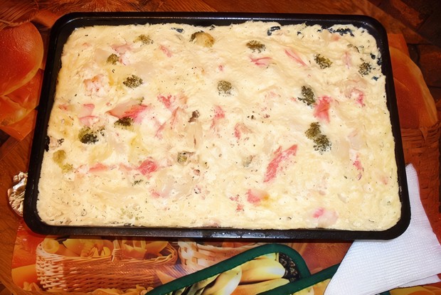 Куриная грудка с брокколи под сырным соусом