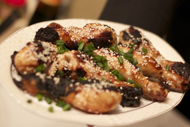 Куриные голени по-азиатски в воке