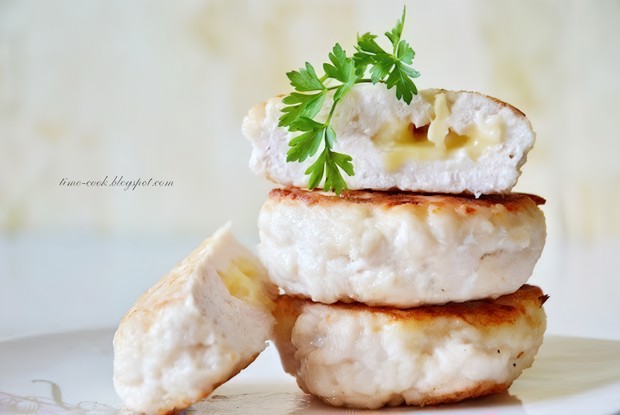 Куриные котлетки с сыром овсянкой