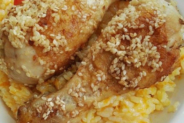Куриные ножки с кунжутом по-восточному