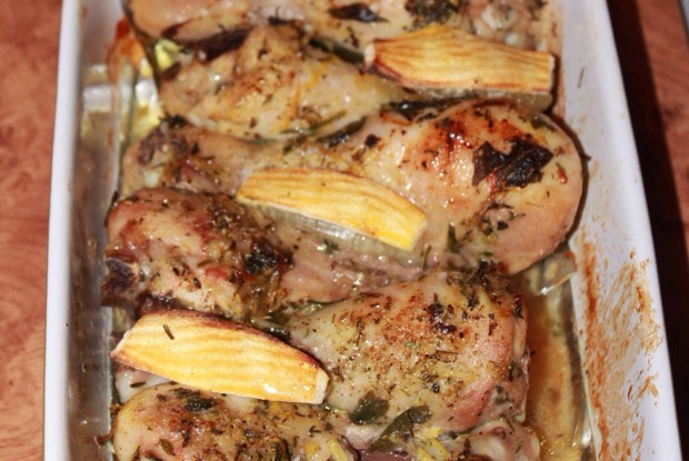 Куриные ножки, запеченные с лимоном