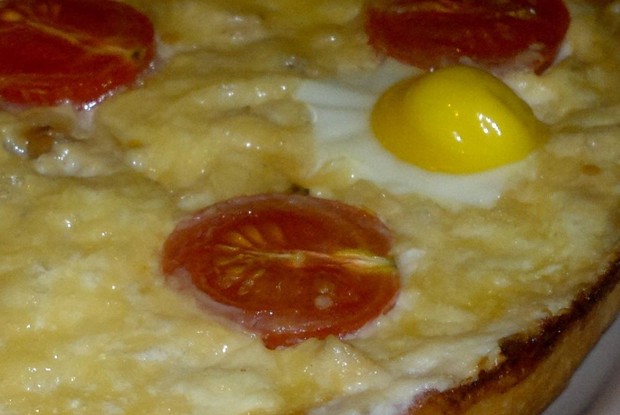 Куриный киш на рисовом тесте