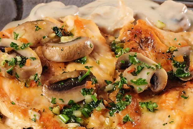 Куриное филе с грибами