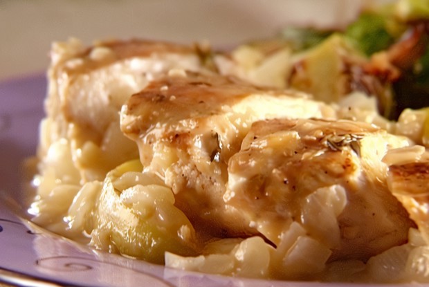 Куриное филе с яблоками