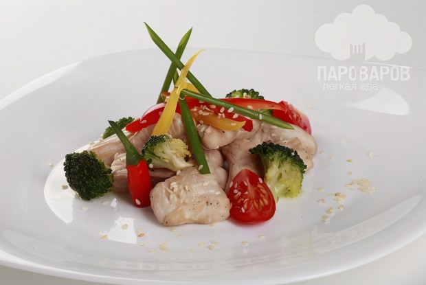 Куриное филе в китайском стиле на пару