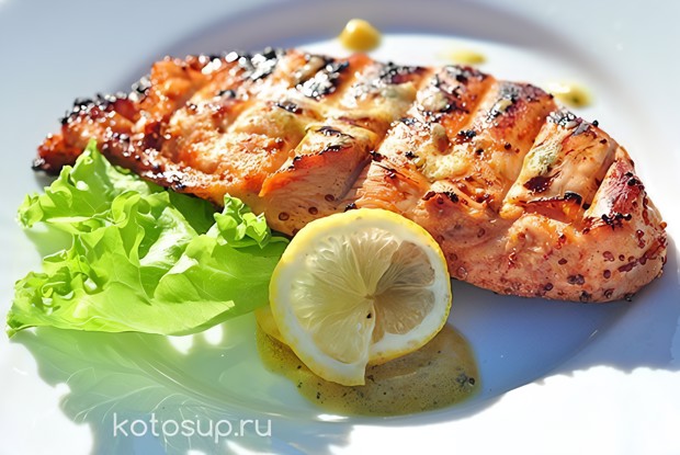 Куриное филе в лимонном маринаде с карри