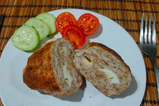 Куриные котлеты с яйцом и сыром