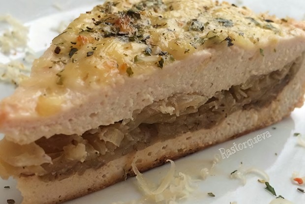 Куриный пирог с капустой