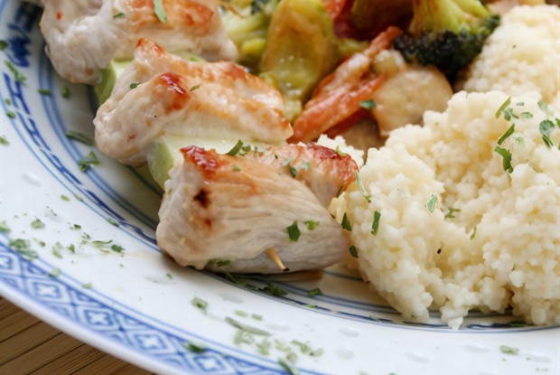 Кускус с индейкой под сливочным соусом