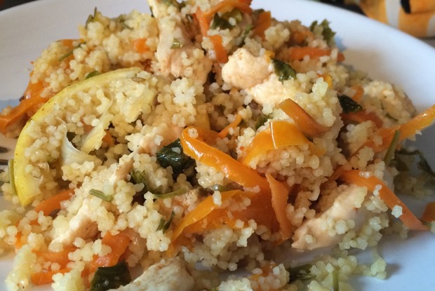 Кускус с курицей и болгарским перцем