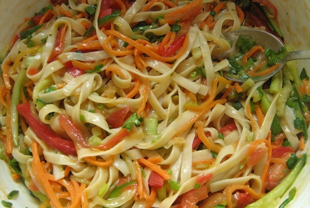 Лапша удон с овощами