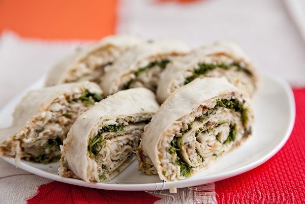 Лаваш со шпротами