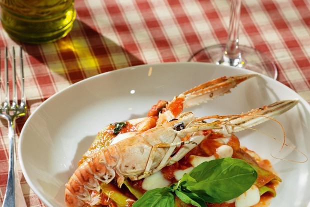 Лазанья Frutti di Mare со шпинатом