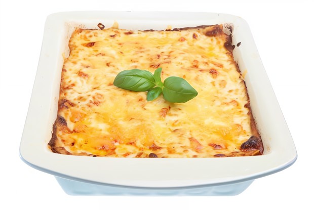 Лазанья с курицей, белыми грибами, грюйером и белым вином