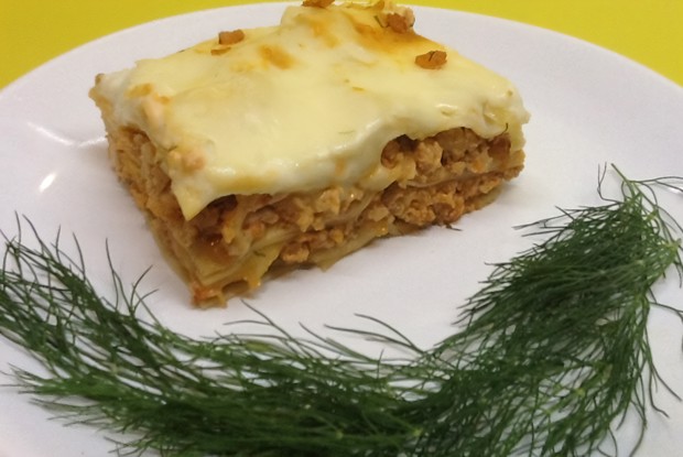 Лазанья с куриным фаршем