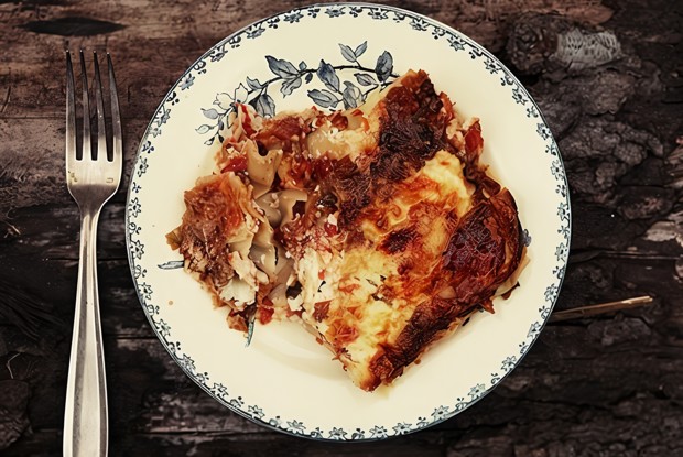 Лазанья с овощами и творогом