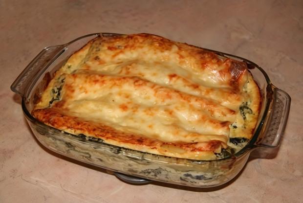 Лазанья со щавелем
