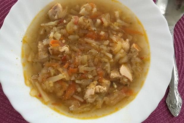 Легкие щи из кольраби