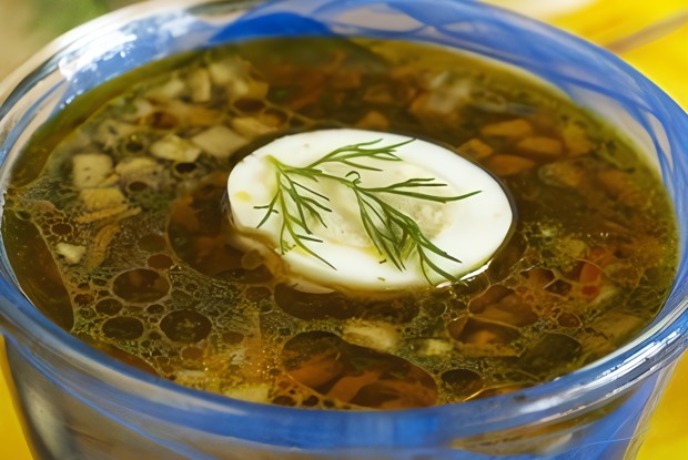 Легкие щи с крапивой