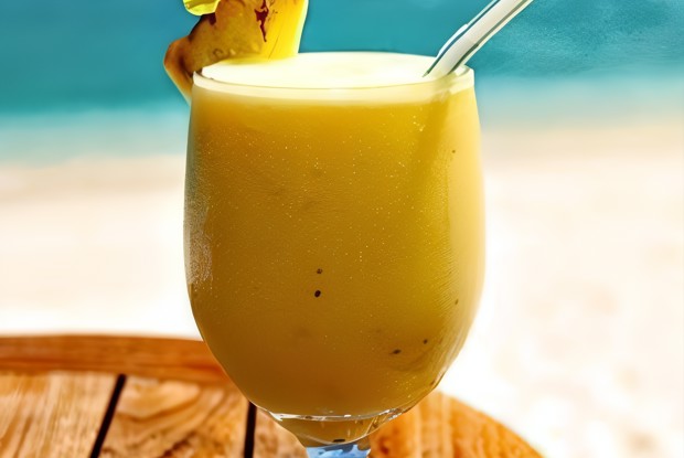 Легкий банановый коктейль с овсяными хлопьями