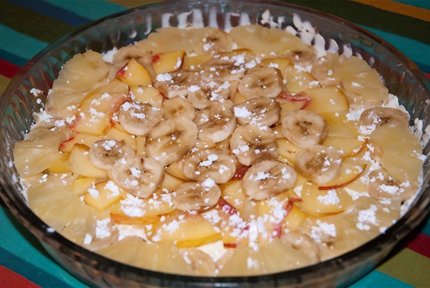 Легкий пирог с фруктами