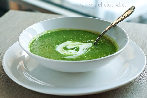 Легкий суп-пюре из шпината
