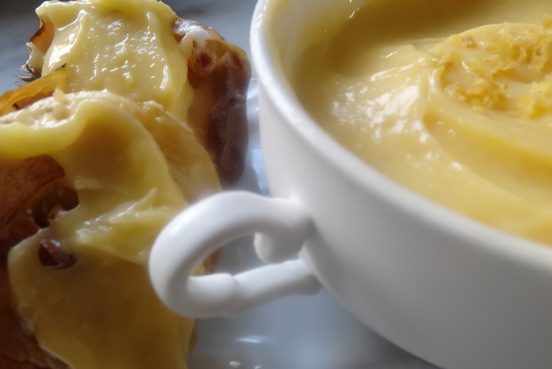 Лимонный заварной крем-десерт без муки (Курд)