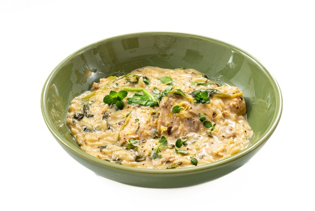 Лимонный цыпленок с орзо