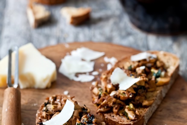 Лисички со сливками