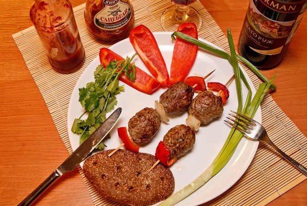 Люля-кебаб из говядины со сладким перцем