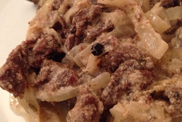 Лосятина в сливочном соусе