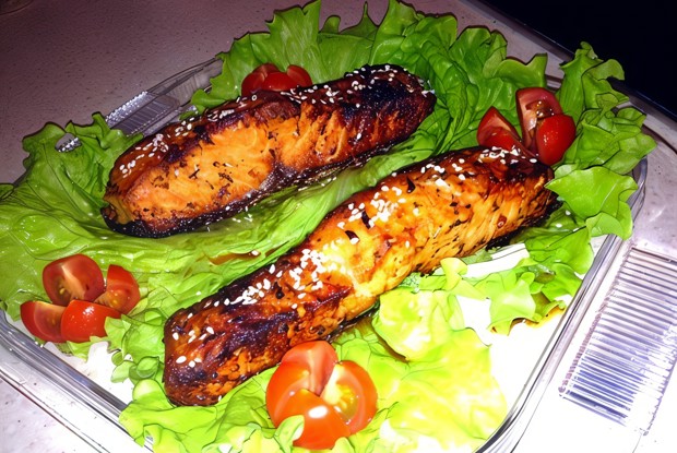 Лосось на гриле по-кубански