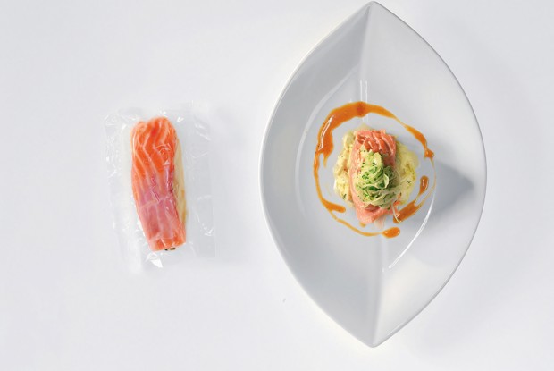 Лосось с пюре из фенхеля